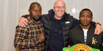  Abdul Ssebute signs deal with Albion Boxing Academy Cambridge Management and Nara Promotionz Uganda.